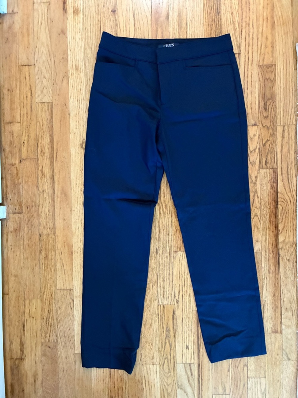 Chaps Dark Navy Ponte Straight-Leg Pants